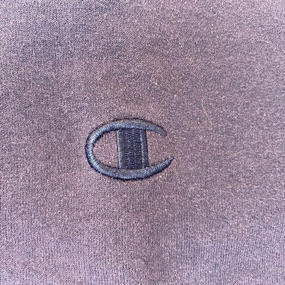 Champion Men's Crewneck Sweatshirt Medium Dark Navy Cotton Blend - Picture 9 of 13